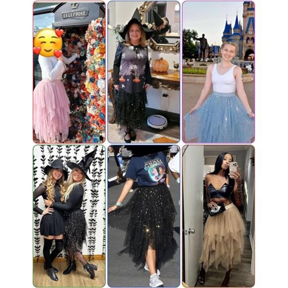 Women's Tulle Skirts High Low Lavender - Picture 3 of 4